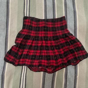 Vintage plaid pleated Betsey Johnson miniskirt